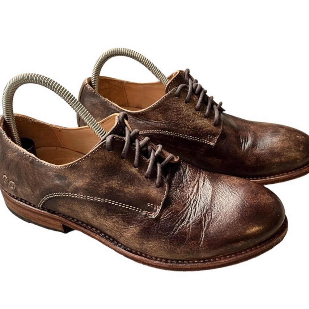 Bed Stu Cobbler Series Men Lace Up Leather Brown Derby Oxford Shoes Size 10.5